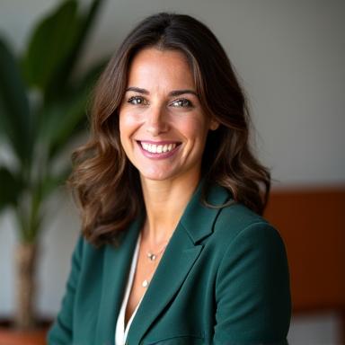 Porträt von Alina Meyer, Gründerin und Chefdesignerin von Alpina Interiors.